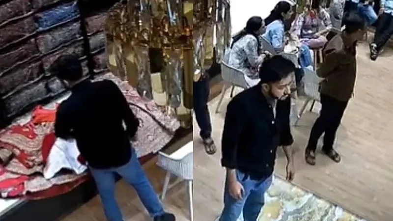 شاب يمزق فستان زفاف بسكين لسبب غريب.. فيديو