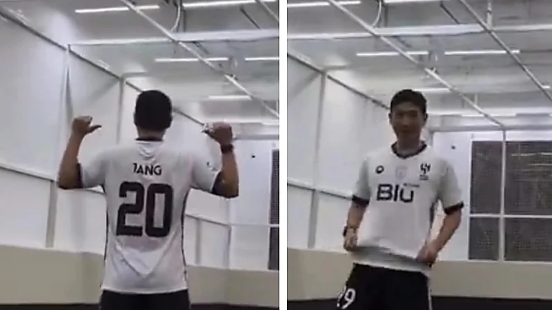 لاعب نادي يوكوهاما يتدرب بقميص الهلال .. فيديو