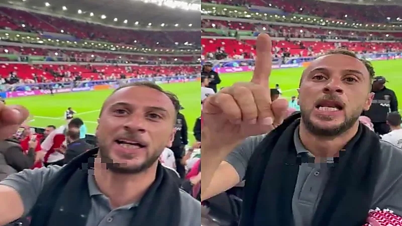 مشجع أردني يهدي الفوز للشعب السعودي .. فيديو