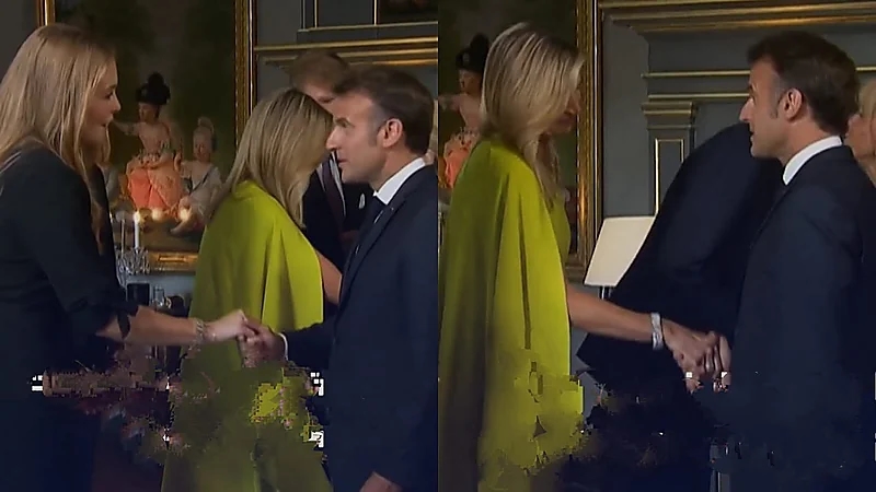 ماكرون في موقف محرج أمام ملكة هولندا وولية عهدها .. فيديو