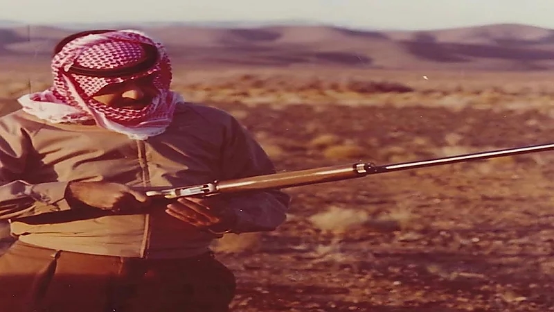 صورة نادرة للملك عبدالله في رحلة قنص