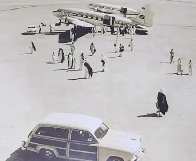 صورة مميزة لمطار الرياض قديما