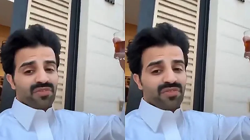 سعود القحطاني : أتحداك تلقى مثل الشعب السعودي في عز القايلة يشربون شاهي   .. فيديو