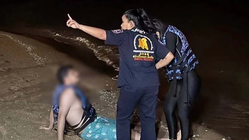 نجــاة مواطنة من المـوت بعد 5 ساعات من سقوطها في بحر بتايلاند.. فيديو