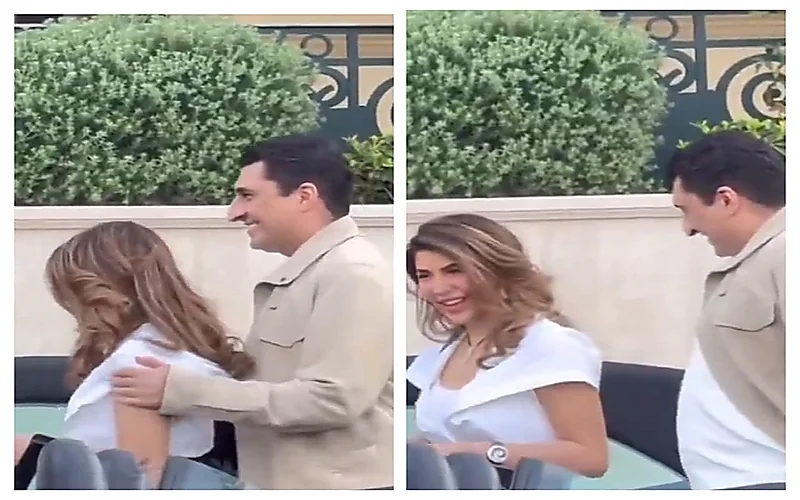 سهم برفقة زوجته الأميرة حصة في فرنسا .. فيديو