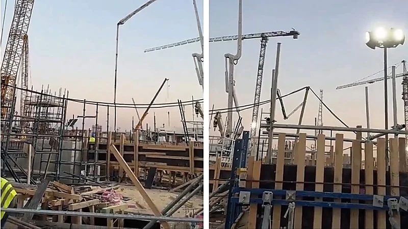 فيديو يكشف حجم الإنشاءات الهائل في ملعب وسط جدة