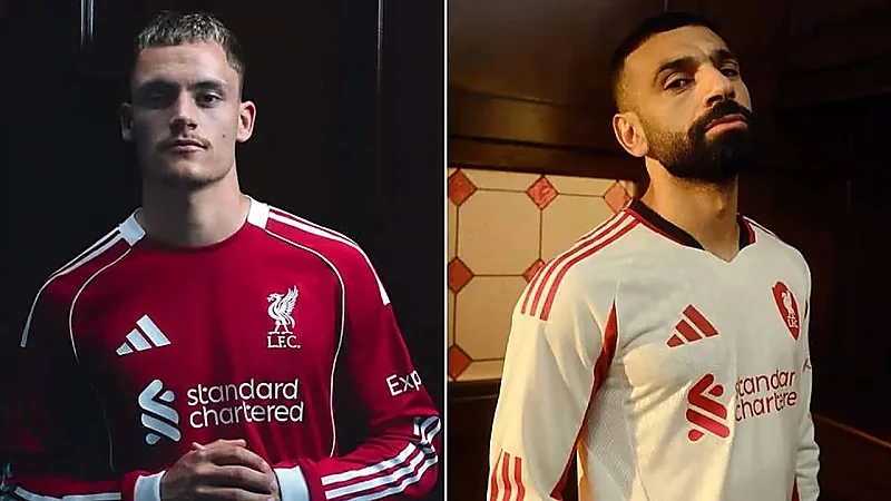 ليفربول يكشف عن قميصه الجديد بمشاركة محمد صلاح