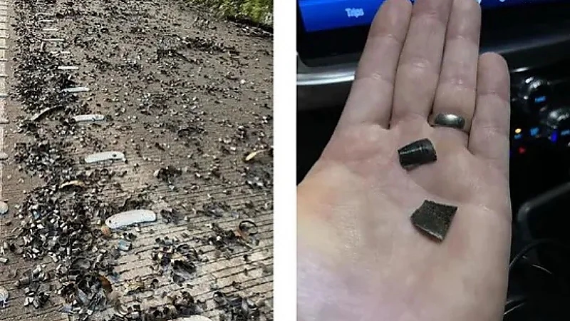 تضرر 300 مركبة إثر سقوط شظايا معدنية على طريق سريع