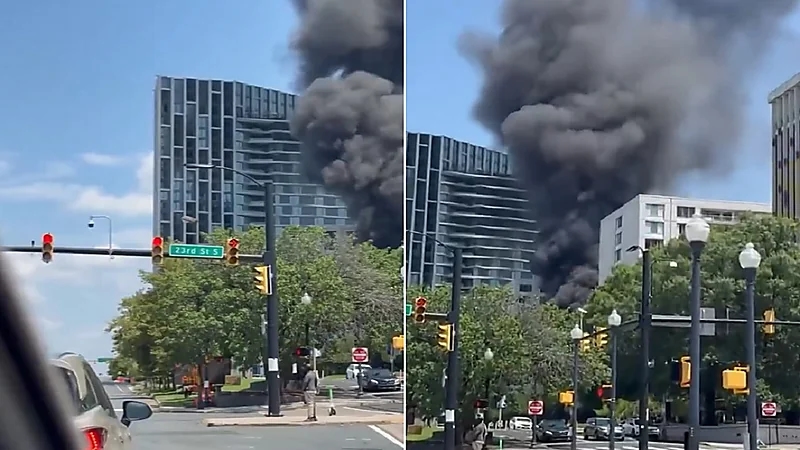 انفجار سيارة في قلب واشنطن .. فيديو