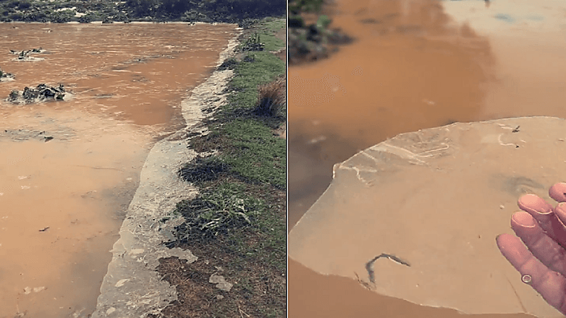 شاهد.. تجمد المياه في بلسمر بسبب انخفاض درجة الحرارة