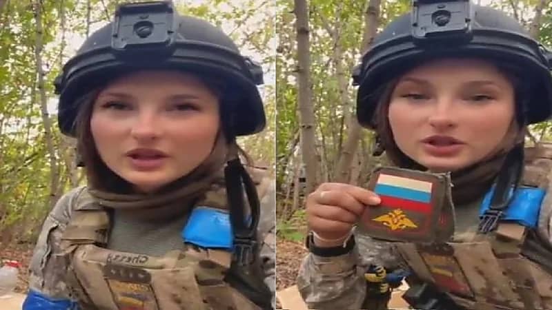 فيديو.. جندية أوكرانية تأسر جنديًا روسيًا وتنزع ملابسه