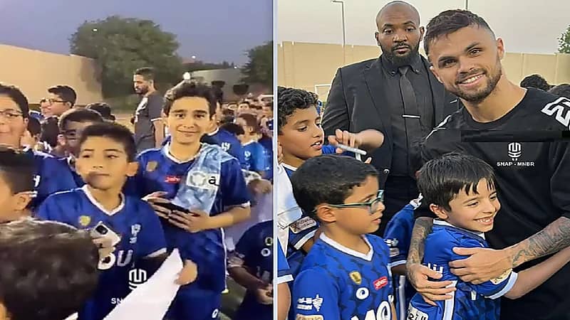 فرحة هستيرية لأطفال شاهدوا محترف الهلال ميشيل أمامهم .. فيديو وصور