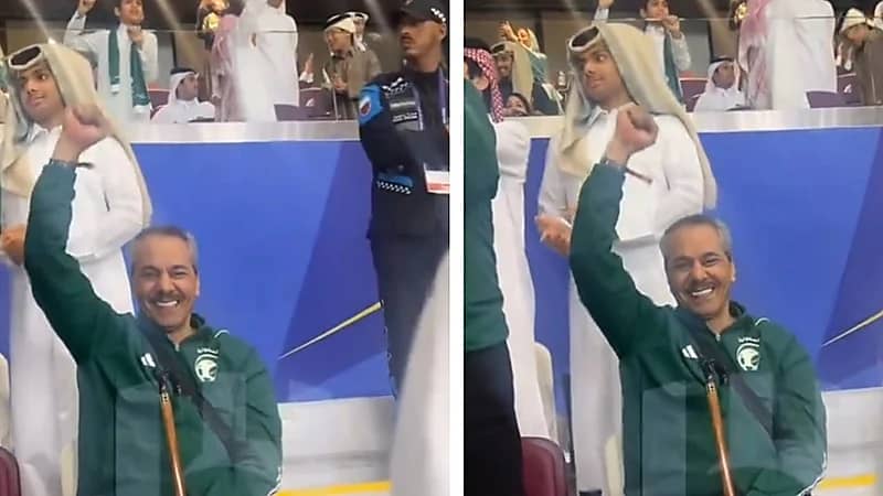 فرحة الأسطورة صالح النعيمة بفوز الأخضر .. فيديو