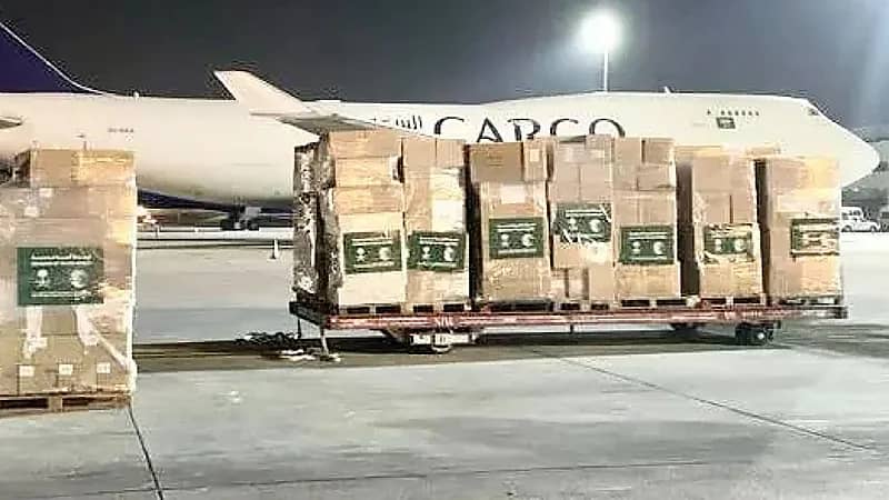 مغادرة الطائرة السعودية الـ 38 لإغاثة الشعب الفلسطيني في غزة