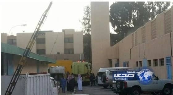 تطويق حريق شب بغرفة ملحقة بمستشفى عسير المركزي