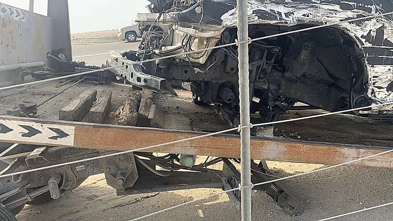 بالصور .. حادث مرورع في تقاطع طريق الخفجي مع المنفذ الحدودي