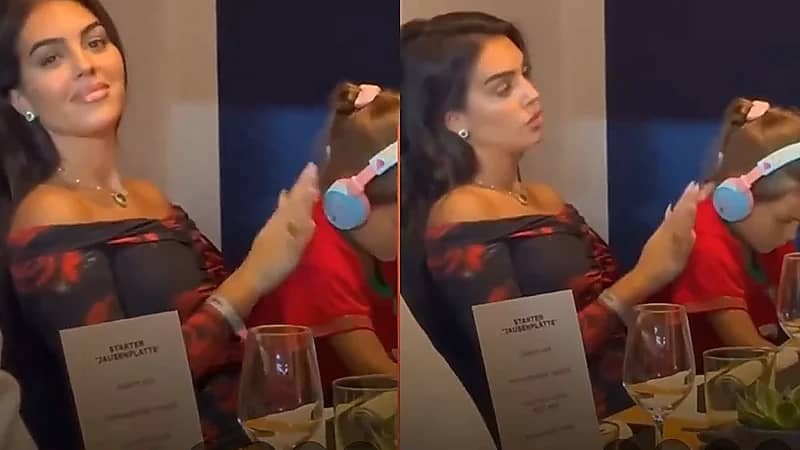 مشهد حنون .. جورجينا تقوم بعمل مساج لابنة شقيقة رونالدو .. فيديو