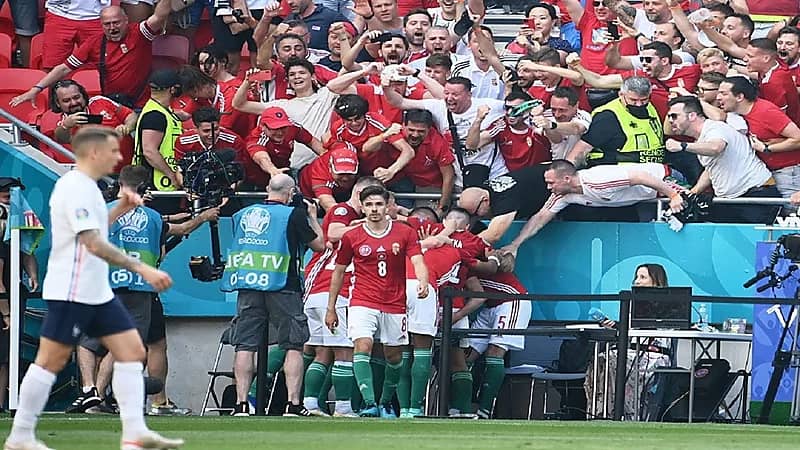 بالفيديو والصور.. احتفال جنوني للاعب " فيولا " يثير دهشة إحدى المذيعات في الملعب