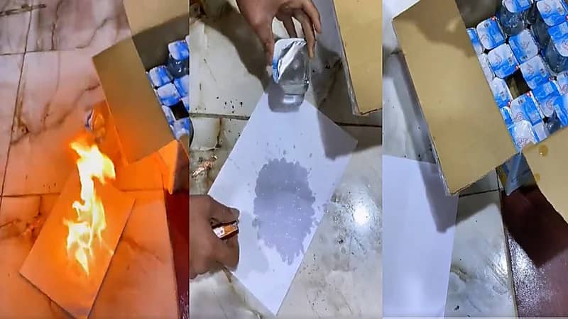 فيديو.."الملالي" يصدر ماء سام قابل للاشتعال إلى العراق