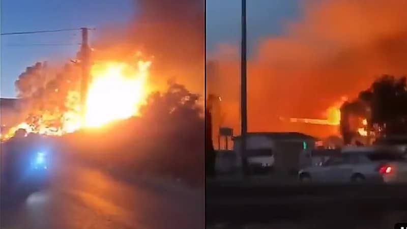 اندلاع حريق كبير في منطقة شتورا بالبقاع اللبناني.. فيديو