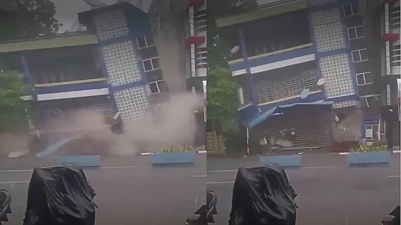 الأمطار الغزيرة تتسبب في انهيار المباني المتضررة من الزلزال في ميانمار.. فيديو