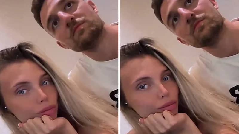 لاعب الهلال سافيتش يدعم فريقه برفقة زوجته .. فيديو