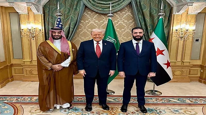 البيت الأبيض ينشر صورة لقاء ترامب بولي العهد وأحمد الشرع