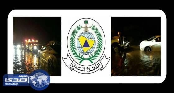 مدني بارق ينقذ ثلاث مركبات احتجزت بوادي بقرة