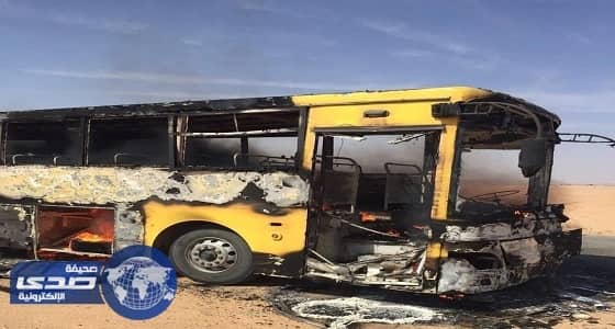 ماس كهربائي وراء حريق حافلة الطالبات بعفيف