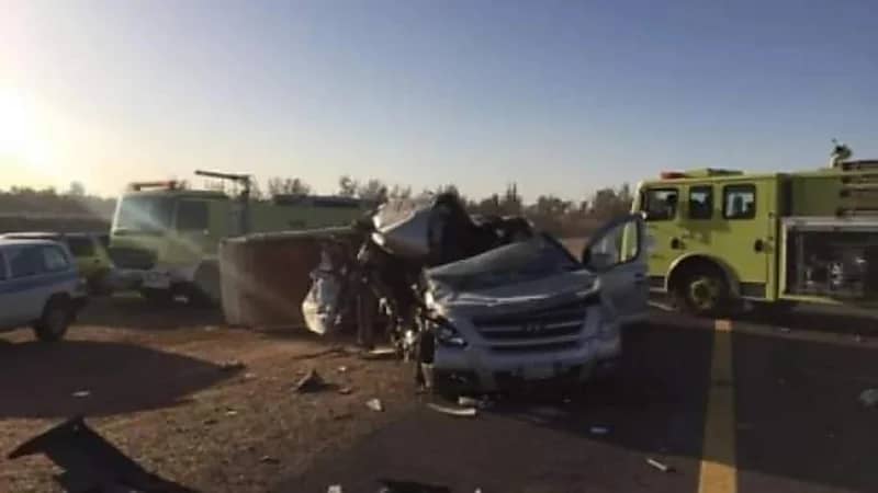 حادث سير ينهي حياة 4 أشخاص من أسرة واحدة في حائل