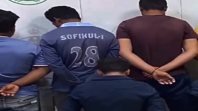 شاهد.. لحظة القبض على 10 مقيمين إثر مشاجرة جماعية بينهم بالشرقية 