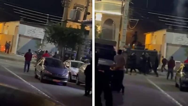 شاهد.. مرتزقة الملالي يطلقون وابلاً من الرصاص على السكان الأمنيين في إيران