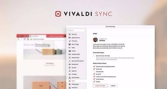 متصفح فيفالدي يوفر وظيفة " مزامنة البيانات " في إصداره الجديد