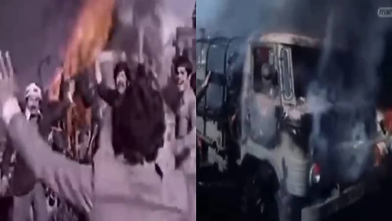 بالفيديو.. نظام الملالي يحرق جنودا أبرياء تابعين للنظام السابق أحياءً داخل آليات عسكرية