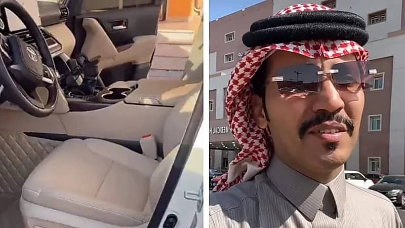 سعيد بن فوزان يوثق لحظة ولادة زوجته في السيارة ويثير الجدل.. فيديو