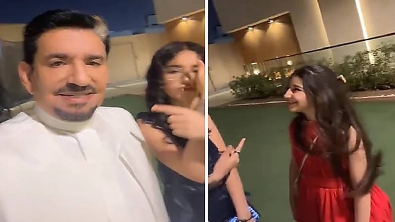 خجل ابنة عبدالله السدحان خلال معايدتها متابعي والدها.. فيديو