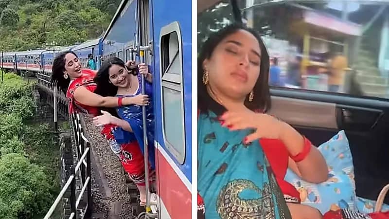 مشهورة جزائرية تلقي بنفسها من القطار لسبب غريب ! .. فيديو