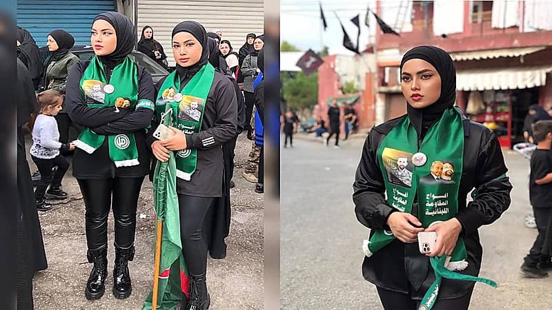 فتيات في لبنان لمقاومة الصواريخ الإسرائيلية.. صور