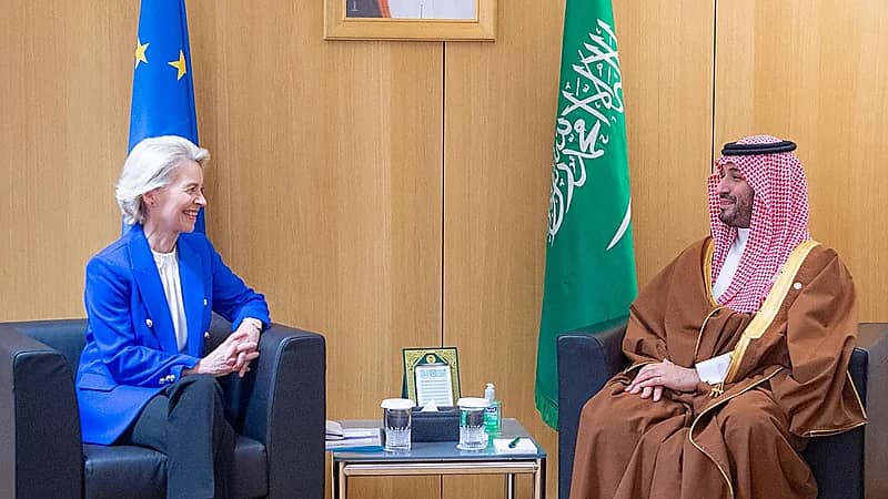 ولي العهد يلتقي "رئيسة المفوضية" على هامش القمة الخليجية_ الأوروبية