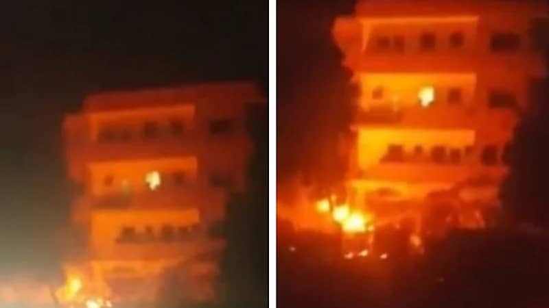 شاهد.. لحظة تفجير سيارة مفخخة خارج بوابة مطار عدن