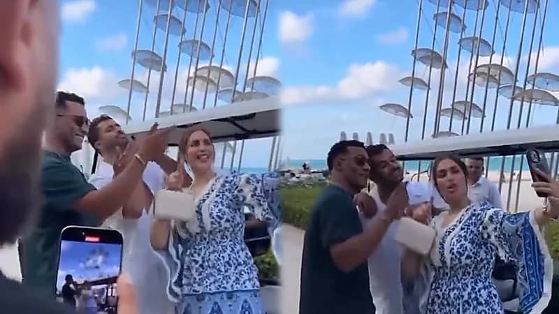 آخر ظهور للدكتورة خلود وزوجها برفقة محمد رمضان.. فيديو