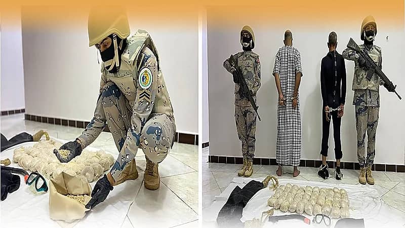 إحباط محاولات تهريب 91 طنًا من نبات القات المخدر وطن و13.6 كيلوجرامًا من الحشيش