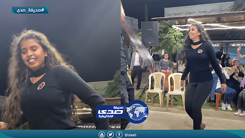 بالفيديو.. فتاة تؤدي الدبكة فوق أكتاف الشبان