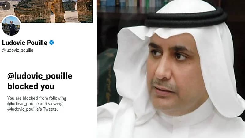 "الفراج" للسفير الفرنسي بالرياض بعد حظر حسابه:"من يُحاضر علينا عن الحريّات لا يتحمل رأي آخر"