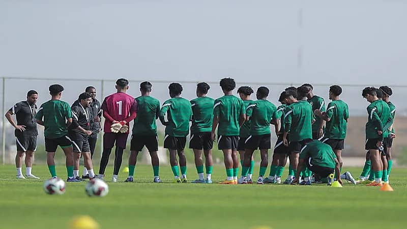 صور.. أخضر الشباب يواصل تدريباته تأهبًا لكأس العرب