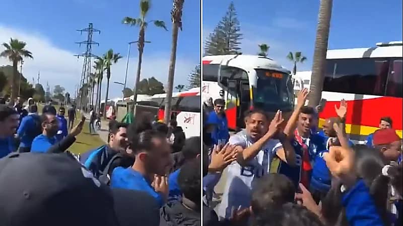 شاهد.. جماهير الهلال في المغرب: كلنا سلمان كلنا محمد