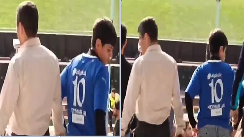 جماهير نساجي تعترض على تواجد مشجع هلالي في المدرجات .. فيديو