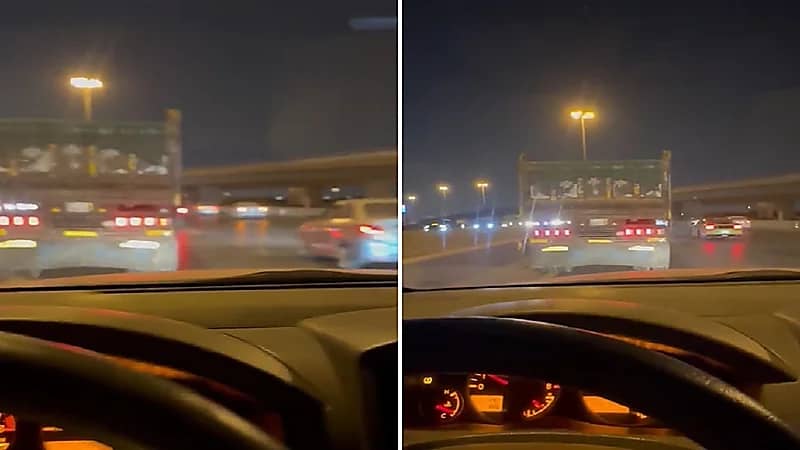 شاحنات تتحايل على أجهزة الرصد وتعرقل السير في طريق الثمامة .. فيديو