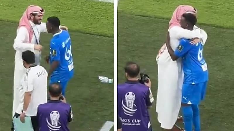 سعود عبدالحميد يحتفل مع فهد بن نافل .. فيديو