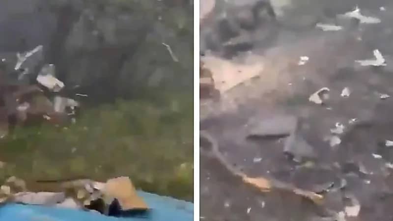 اللقطات الأولى للعثور على جثمان رئيسي وحطام المروحية .. فيديو